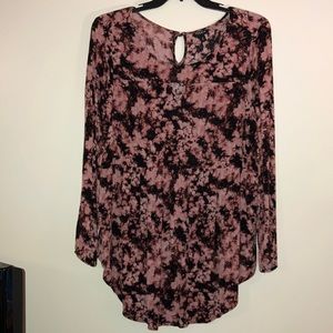 Torrid baby doll Gause key hall tie-dyed tunic top 2X 2